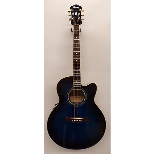 Ibanez Ael20e Acoustic Electric Guitar Blue Burst Musicians Friend 