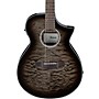 Ibanez AEWC16QA Auditorium Acoustic-Electric Guitar - Transparent Black Sunburst
