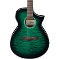 Ibanez AEWC16QA Auditorium Acoustic-Electric Guitar - Transparent Black SunburstTransparent Emerald Burst