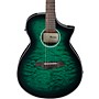 Ibanez AEWC16QA Auditorium Acoustic-Electric Guitar - Transparent Emerald Burst