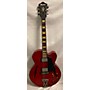 Used Ibanez AFV10a Hollow Body Electric Guitar red relic'ed