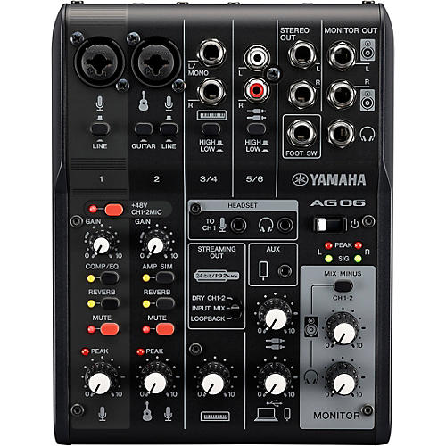 Yamaha AG06MK2 6-Channel Mixer/USB Interface for IOS/Mac/PC Black Condition 2 - Blemished  197881121631