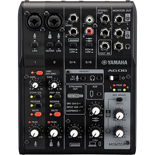 Yamaha AG06MK2 6-Channel Mixer/USB Interface for IOS/Mac/PC Black Condition 2 - Blemished  197881216542