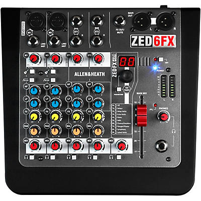 Allen & Heath AH-ZED6FX 6-Channel Mixer With FX