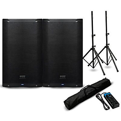 PreSonus AIR12 12" Powered Speaker Pair with Stands and Power Strip
