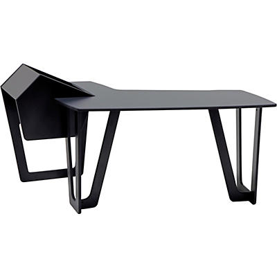 Argosy AIRE Edit Workstation with 8ru Rack on Right, Hautelink Desktop, Black Legs