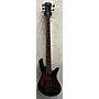 Used Spector ALEX WEBSTER LEGEND5 Electric Bass Guitar BLACK WITH RED DRIP