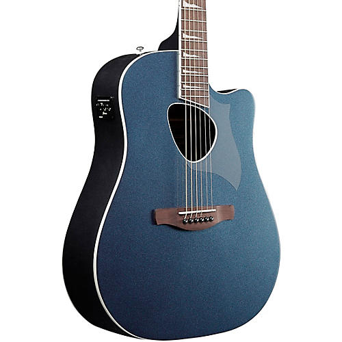 Ibanez ALT30 Altstar Dreadnought Acoustic-Electric Guitar Indigo Blue Metallic High Gloss