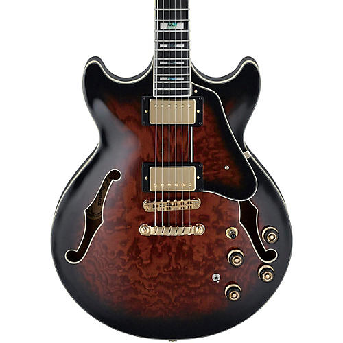 Ibanez AM153QA Artstar Series Electric Guitar Dark Brown Sunburst