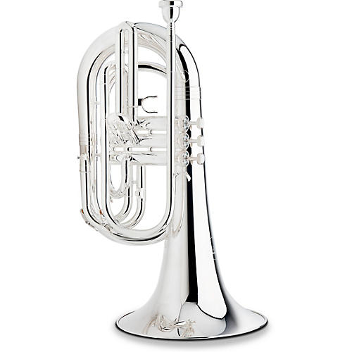 Allora AMB-450 Marching Bb Baritone Condition 2 - Blemished Silver 197881180805