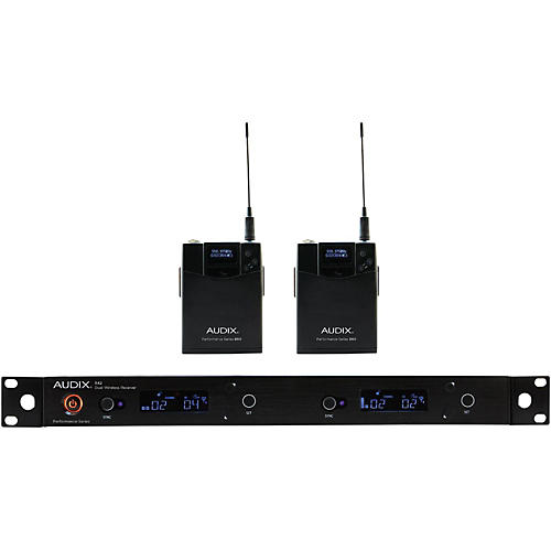 AP42 BP Wireless Microphone System With R42 2- Channel Diversity Receiver and 2 B60 Bodypack Transmitters