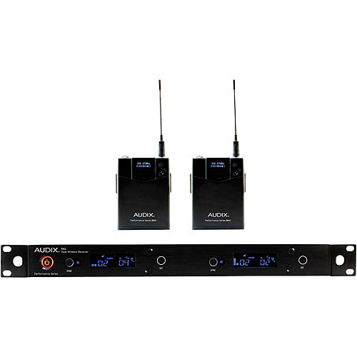 Audix AP42 BP Wireless Microphone System with R42 Two Channel Diversity Receiver and Two B60 Bodypack Transmitter (Microphone Not Included) Band B
