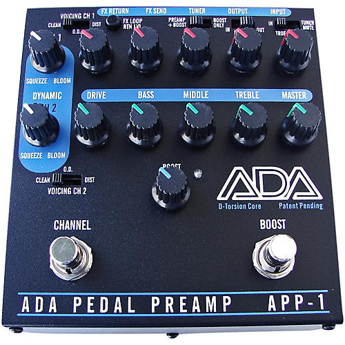 ADA Signal Processors APP-1 2-Channel Preamp Guitar Effects Pedal with  D-Torsion Core, Effects Loop and Boost