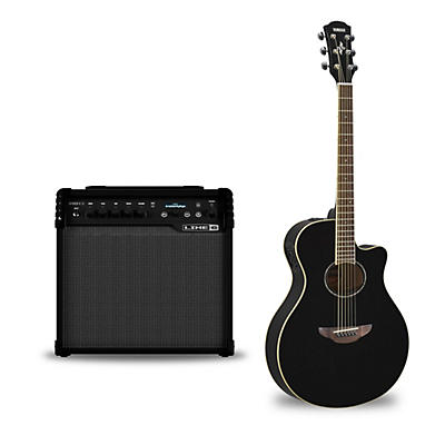 Yamaha APX600 Acoustic-Electric Guitar and Line 6 Spider V 30 Guitar Combo Amp