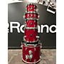 Used Sonare AQX STAGE Drum Kit RED GLITTER