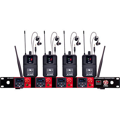 Galaxy Audio AS-4400 Quad UHF Wireless In-Ear Monitor Band System 506-524MHz