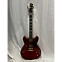 Used Ibanez AS120 Hollow Body Electric Guitar Chrome Red Metallic