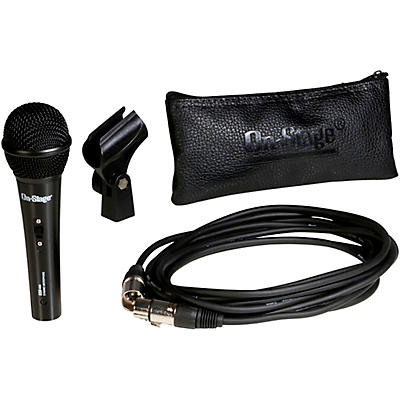 On-Stage AS400V2 Dynamic Handheld Microphone with 20' XLR Cable
