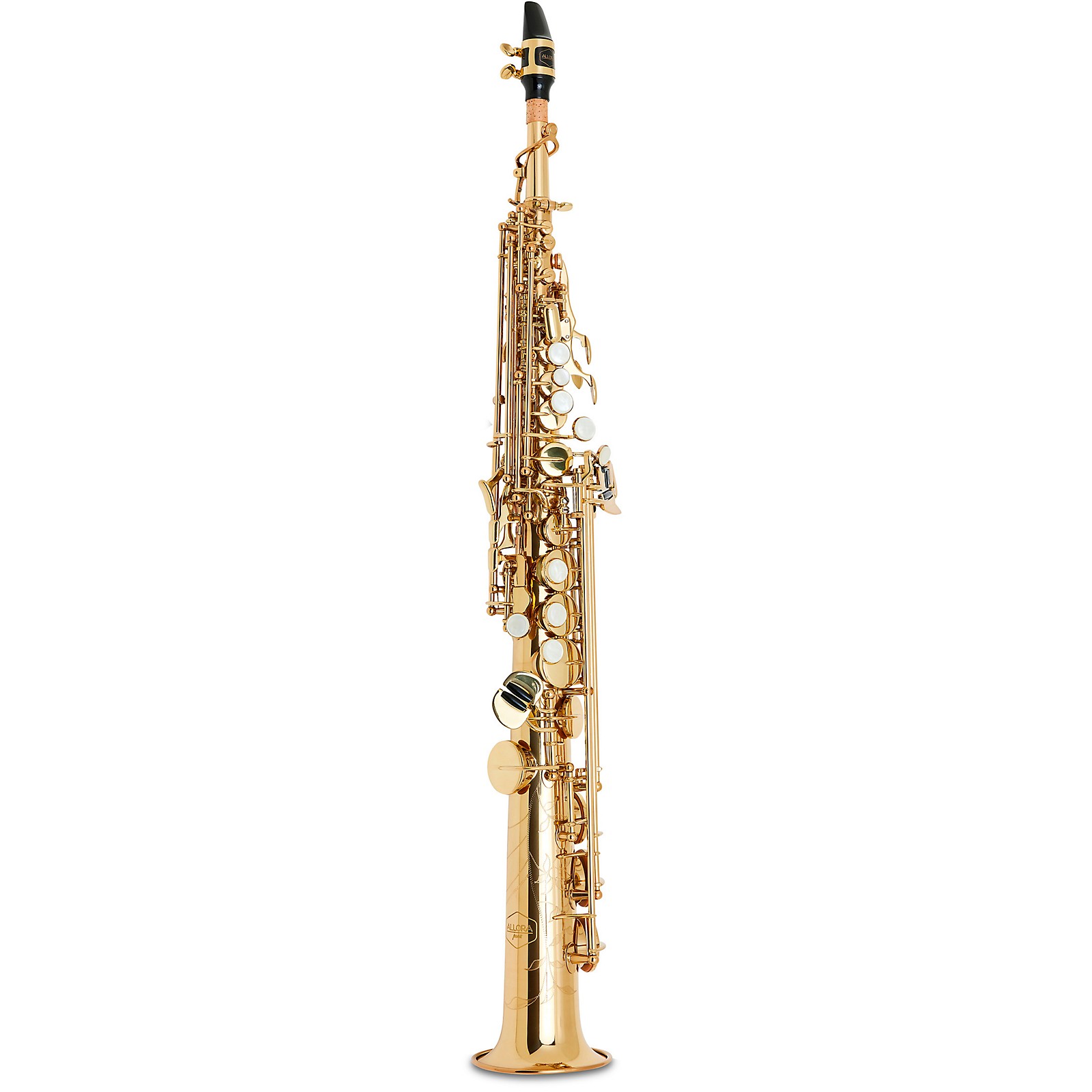 Allora ASPS550 Paris Series Straight Soprano Sax Lacquer Lacquer Keys