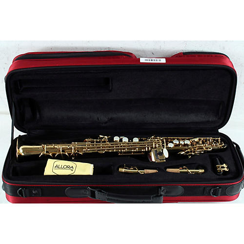 Allora ASPS-550 Paris Series Straight Soprano Sax Condition 3 - Scratch and Dent Lacquer, Lacquer Keys 194744864520