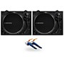Audio-Technica AT-LP120XBT-USB Bluetooth Direct-Drive Turntable Pair with Ortofon Concorde DJ Cartridge Twin Pack