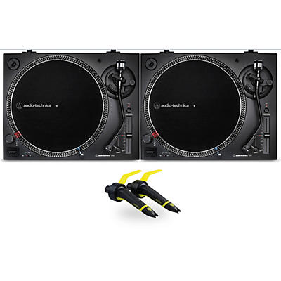 Audio-Technica AT-LP120XUSB Direct-Drive Stereo Turntable Pair with Ortofon Concorde Club Cartridge Twin Pack