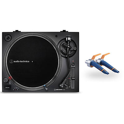 Audio-Technica AT-LP120XUSB Direct-Drive Stereo Turntable Pair with Ortofon Concorde DJ Cartridge Twin Pack