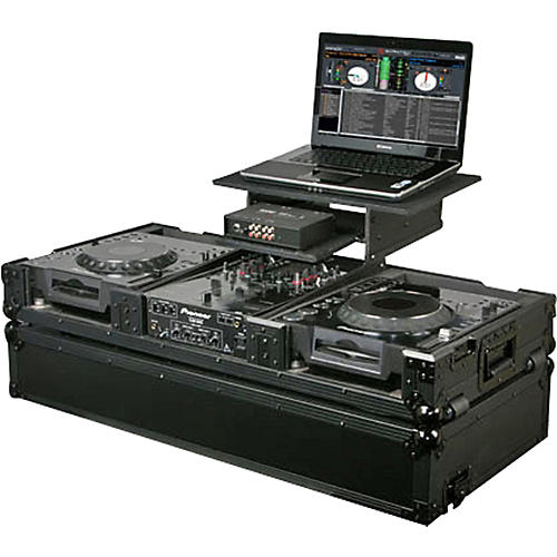 ATA Black Label Coffin for Laptop, Two CD Players, and DJ Mixer