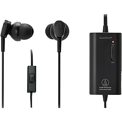Audio-Technica ATH-ANC33IS QuietPoint Active Noise-Cancelling In-Ear Headphones