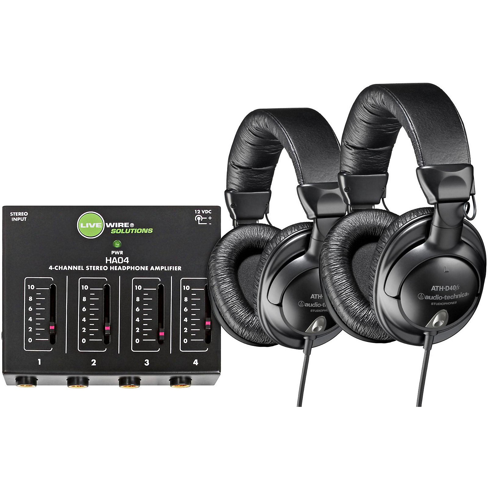 AudioTechnica ATHD40fs Pair with Headphone Amp Musician's Friend