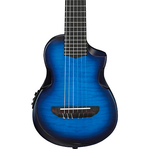 Ibanez AUP10NFMNE Nylon-String Piccolo Acoustic-Electric Guitar Transparent Blue Burst