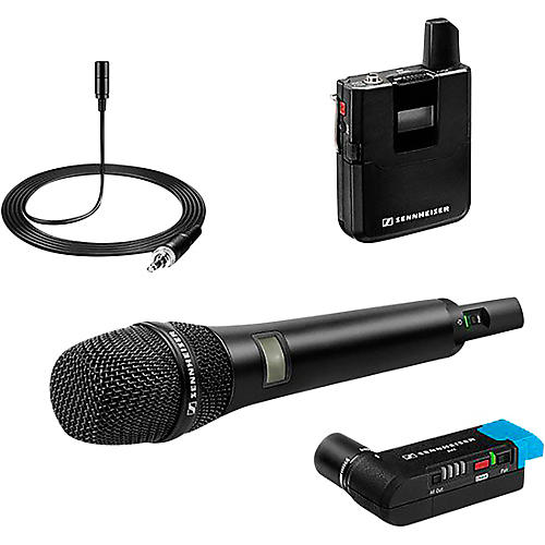 AVX COMBO-SET-4-US Handheld Microphone Wireless Systems with EKP Receiver and ME 2 Lavalier