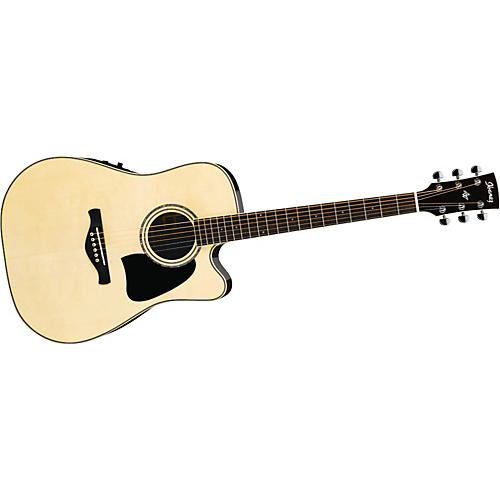 AW380ECENT Artwood Solid Top Dreadnought Cutaway Acoustic-Electric Guitar