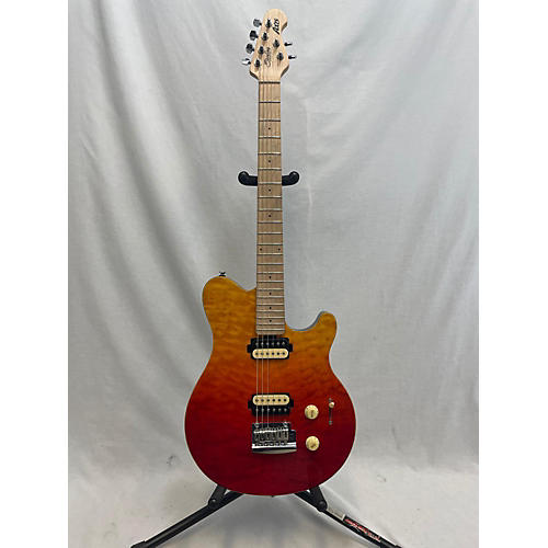 Sterling by Music Man AX3QM Solid Body Electric Guitar SPECTREM RED