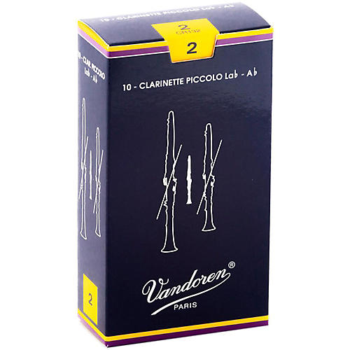 Vandoren Ab Sopranino Clarinet Reeds Strength 2, Box of 10