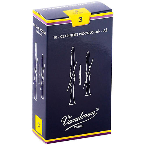 Vandoren Ab Sopranino Clarinet Reeds Strength 3, Box of 10