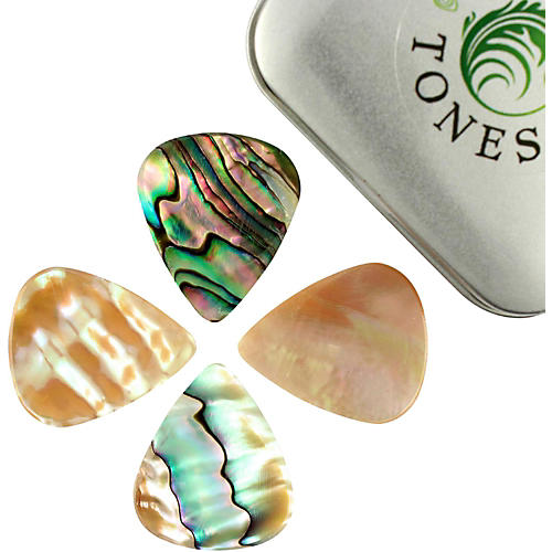 Abalone Tones Mixed Tin of 4 Guitar Picks