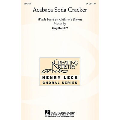 Hal Leonard Acabaca Soda Cracker SA composed by Cary Ratcliff