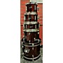 Used Ludwig Accent CS Drum Kit Candy Apple Red