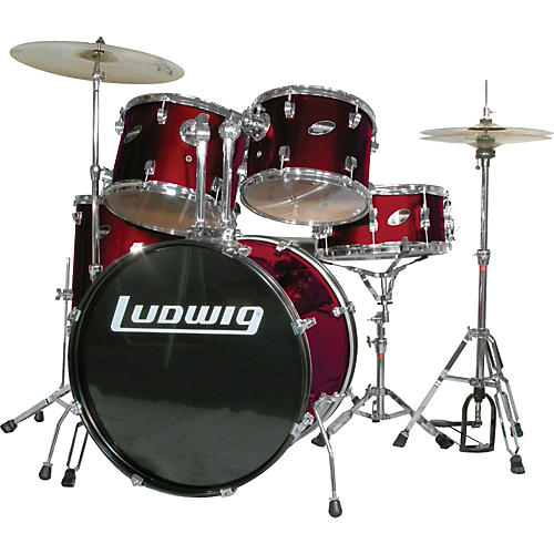 Ludwig Accent Combo 5-piece Drum Set Condition 1 - Mint Wine