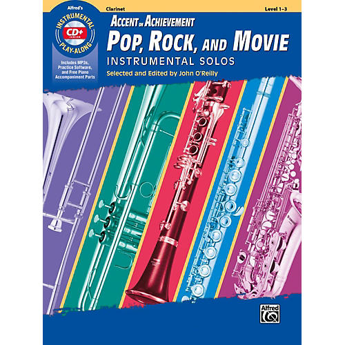 Alfred Accent on Achievement Pop, Rock, and Movie Instrumental Solos Clarinet Book, Level 1-3