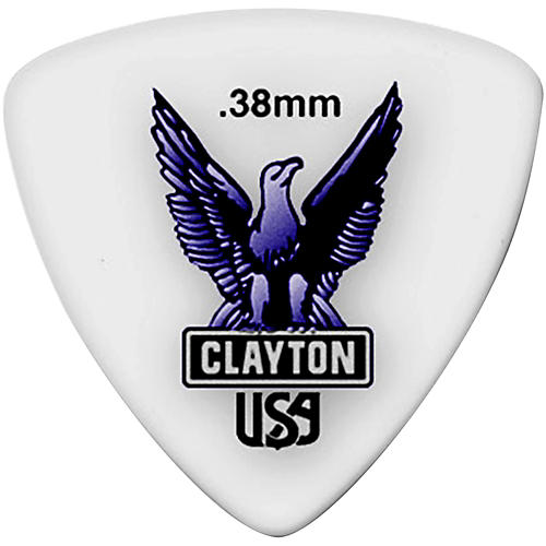 Clayton Acetal Rounded Triangle Guitar Picks .38 mm 1 Dozen