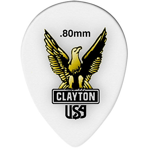 Clayton Acetal Small Teardrop Guitar Picks .80 mm 1 Dozen