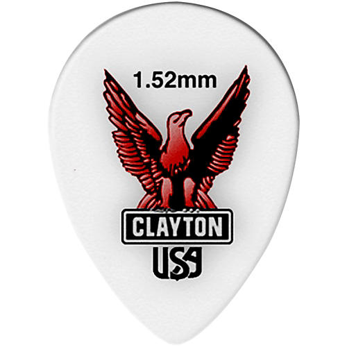 Clayton Acetal Small Teardrop Guitar Picks 1.52 mm 1 Dozen