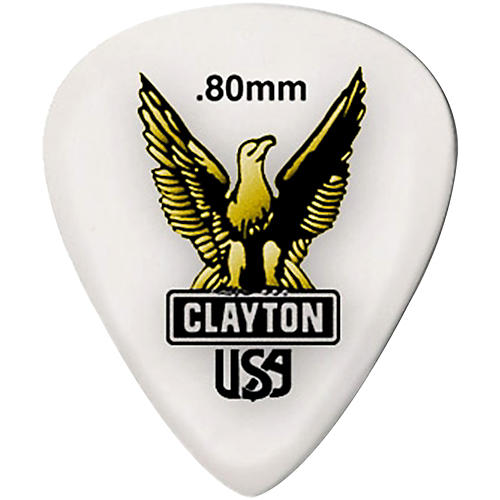 Clayton Acetal Standard Guitar Picks .80 mm 1 Dozen