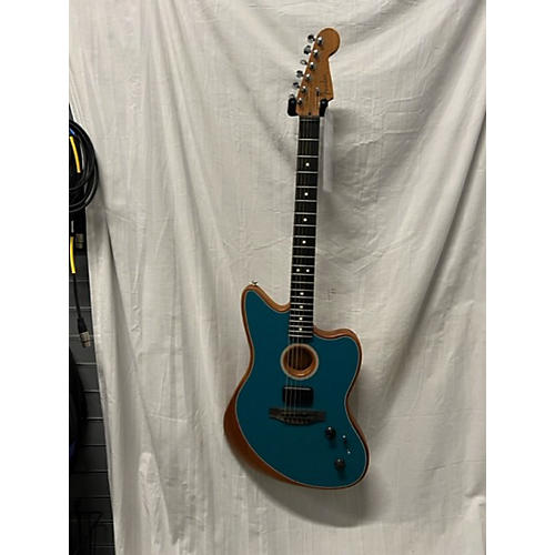 Fender Acoustasonic Jazzmaster Acoustic Electric Guitar Ocean Turquoise