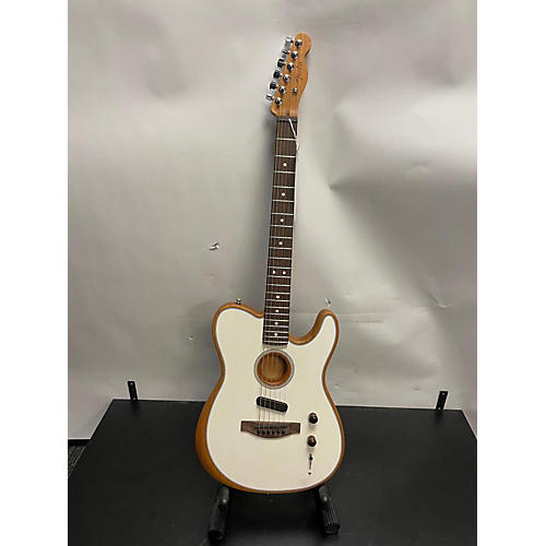Fender Acoustasonic Player Telecaster Acoustic Electric Guitar Alpine White