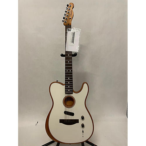 Fender Acoustasonic Player Telecaster Acoustic Electric Guitar Alpine White