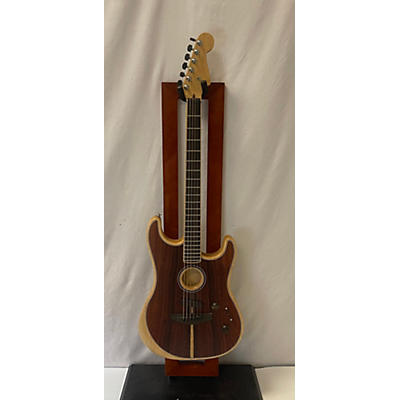 Fender Acoustasonic Stratocaster Exotic Cocobolo Acoustic Electric Guitar