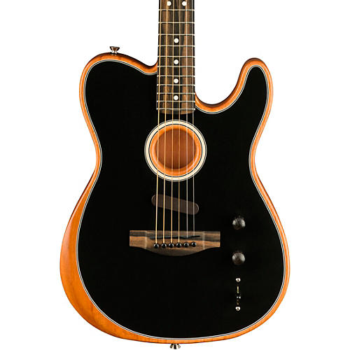 Il Follow us Memorize Fender Acoustasonic Telecaster Acoustic-Electric Guitar Black | Musician's  Friend